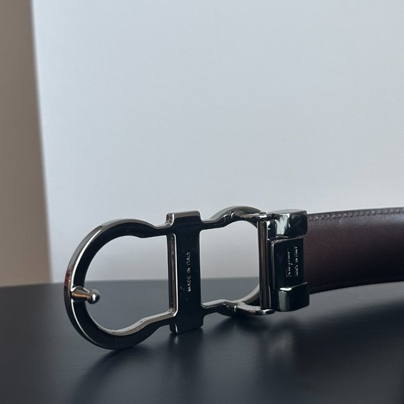 Salvatore Ferragamo Reversible Brown Leather Belt - Picture 4 of 7